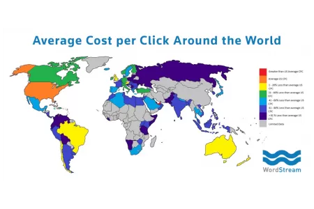 В какой стране самая большая цена за клик в Google Adsense?